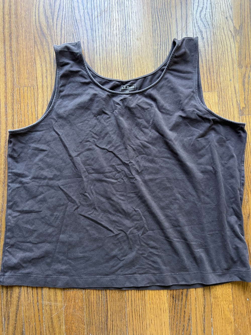 L.L. Bean Brown Sleeveless Jersey Tank